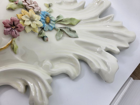 Image 1 of Specchio in ceramica La Farnesiana Parma, Italia, 1950