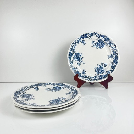 Juego de 4 platos llanos Villeroy & Boch "Valeria", azul