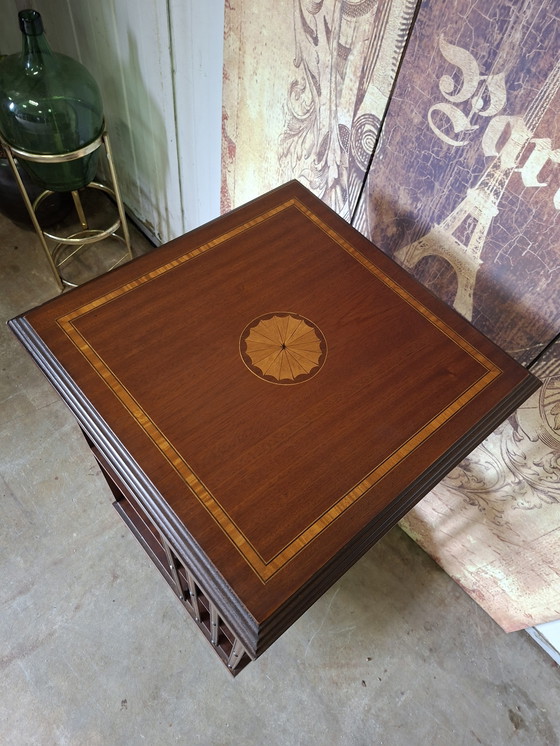 Image 1 of Moulin à livres antique classique, bibliothèque, wishkeybar dim, 45x45cm et 86cm de haut.