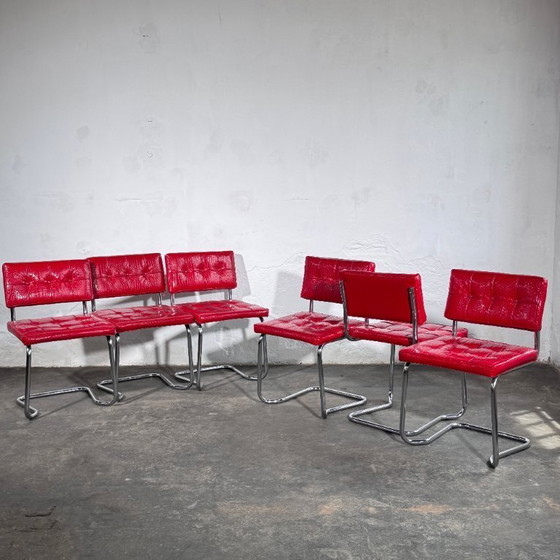 Image 1 of Set di 6 sedie in stile Cesca di Marcel Breuer, Italia, anni '60