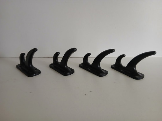 Coat hooks 4 pcs – bakelite – Philite – vintage – Coat racks, Other (photo 5 of 6)