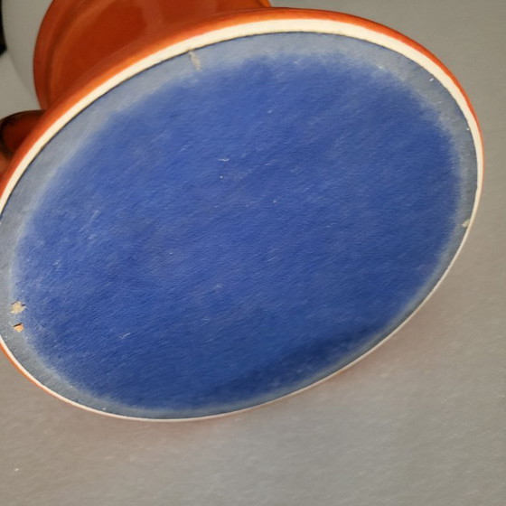 Image 1 of Lampe a poser en céramique orange  space age,1960-70, West Germany 