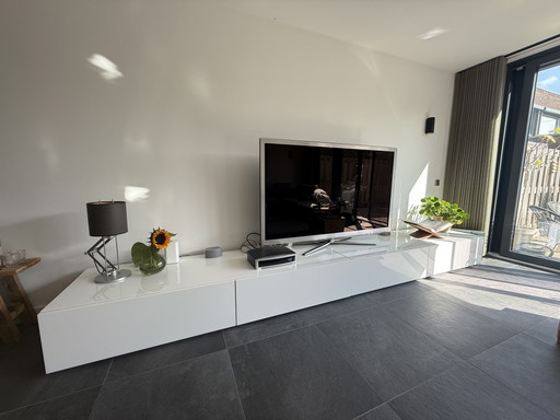 Mueble de TV moderno blanco con cajones Verardo Kronos – tv meubelen, Mdf, Wood