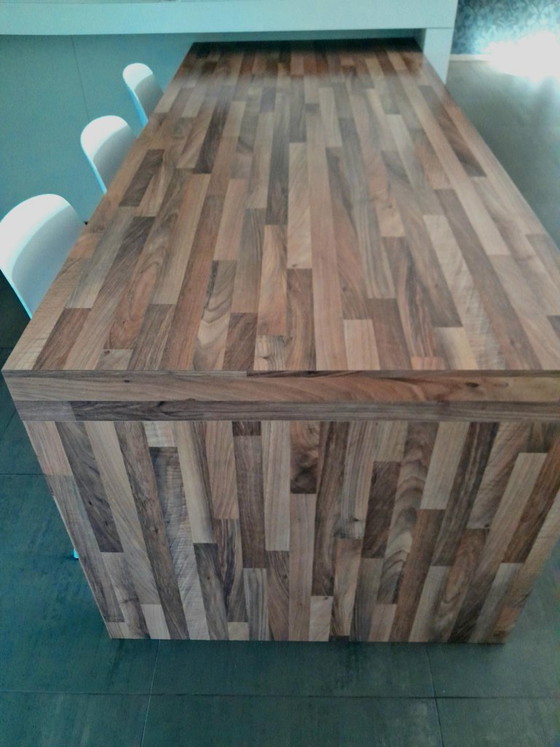 Mesa de bar/comedor de nogal macizo (212x90) – En perfecto estado – Mesas de comedor, Wood (photo 2 of 5)