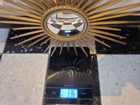 Image 1 of Espejo de sol de 39 cm. ¡Raro! Chaty Vallauris, firmado en 1960.