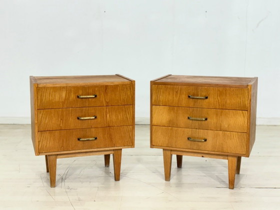 Image 1 of Lot de 2 tables de chevet vintage style Mid-Century