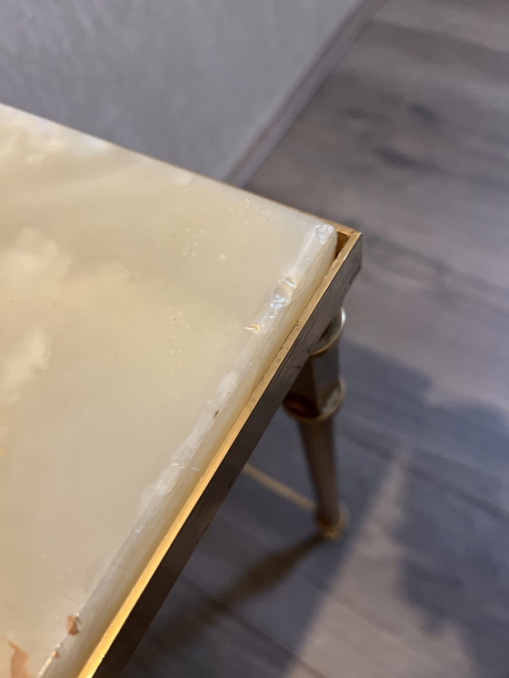 Image 1 of table en laiton et onyx