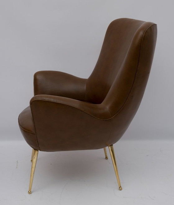 Image 1 of Pareja de sillones de diseño italiano moderno de mediados de siglo, años 50