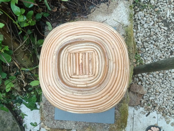 Grande cesto in vimini e ottone degli anni '60 Italia Gabriella Crespi – Oggetti decorativi, Wicker, Rattan (photo 3 of 5)