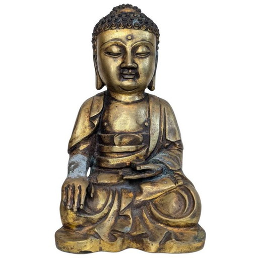 Old Chinese Bronze Shakyamuni Buddha – Early 20th Century – decoratieve objecten