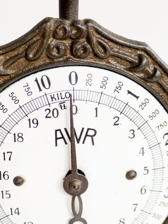 Image 1 of Bilancia da cucina vintage AWR in ghisa, stile Art Nouveau tedesco, decorativa, stile country.