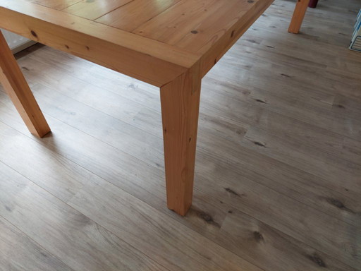 Own handmade spruce wooden table.