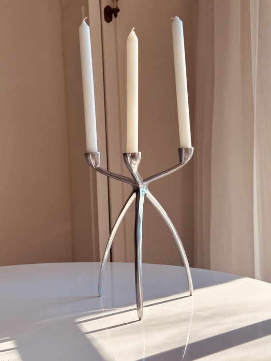 Image 1 of Vintage Space Age tripod candlestick