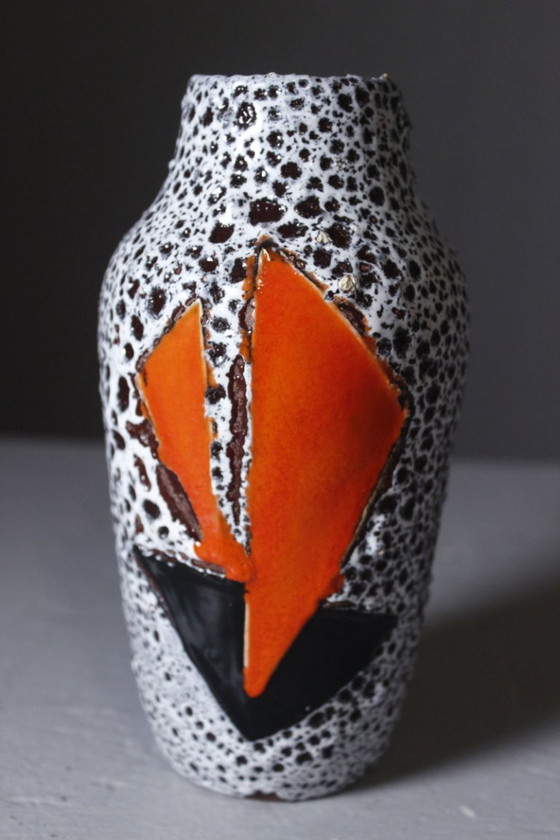 Dominique Marino Dit Le Vaucour À Vallauris - Lava Abstract Decor Vase 1950s – Ceramic (photo 2 of 7)
