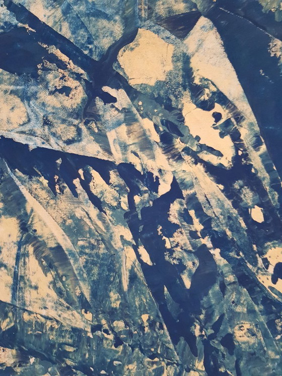 Image 1 of Jürgen Angeler - Cubismo azul y dorado