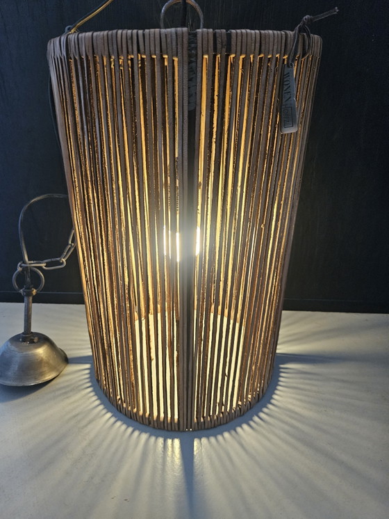 Image 1 of Set van 2 originele Hoffz Mazu hanglampen (leder) - Sobor 