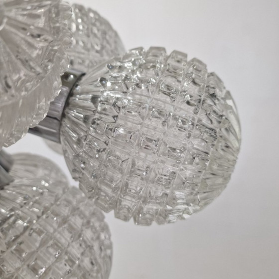 Image 1 of Large Glass Globe Chandelier by Richard Essig, Germany, 1960s