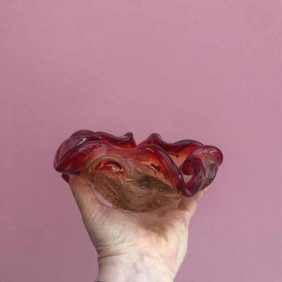 Image 1 of Schmucktablett aus Blasenglas aus den Fünfzigern