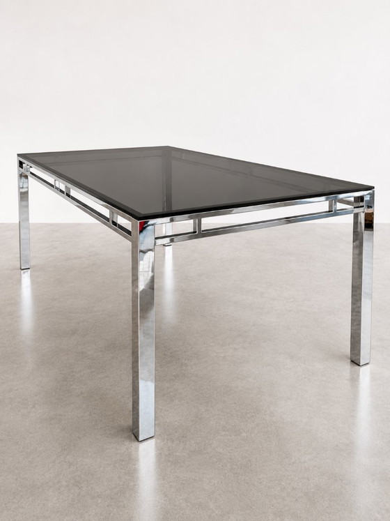 Original Willy Rizzo chrome glass table – Dining tables (photo 2 of 5)