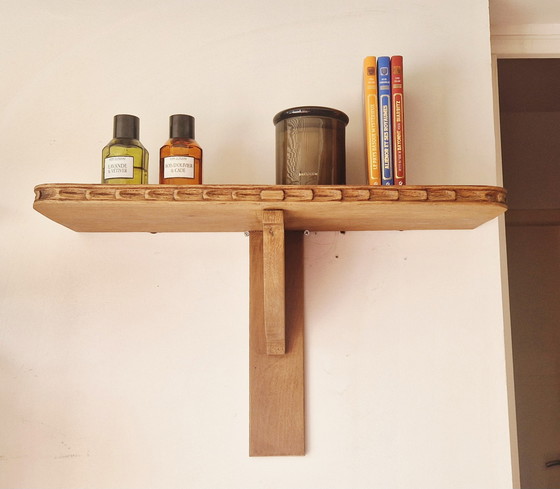 Image 1 of Wandregal aus massiver Eiche- Rustikaler Louis XVI-Stil