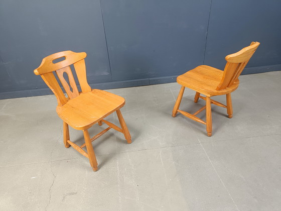 Image 1 of Mid Century Brutalist Esszimmerstühle, 1960er Jahre Satz von 4