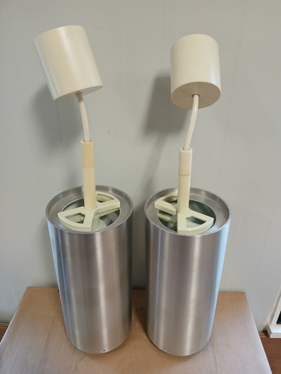 Image 1 of 2 lampade a sospensione in alluminio Space Age di Staff