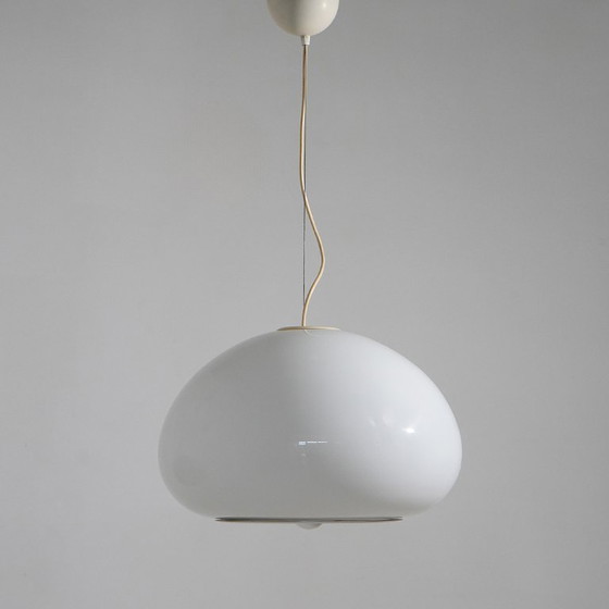Image 1 of Lustre « Noir et Blanc » des frères Castiglioni pour Flos, années 1960