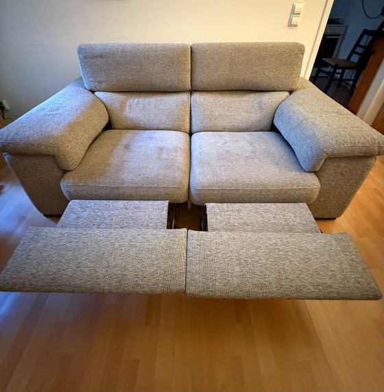 Image 1 of Light grey recliner sofa for sale