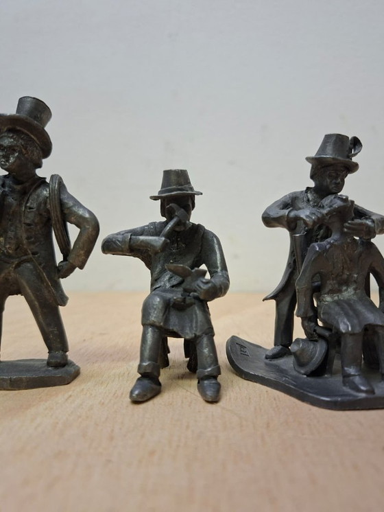 Image 1 of 9x figurine in peltro artigianali - Daalderop & Meeuws