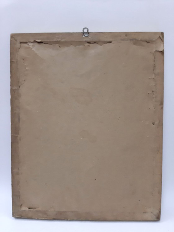 Image 1 of Vintage ingelijste litho - verliefd stel