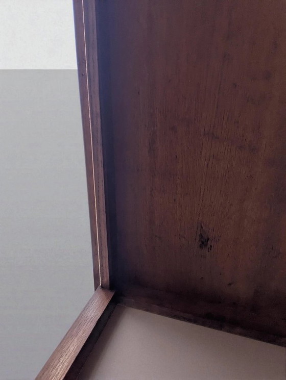 Image 1 of Carrello di servizio vintage in legno, tavolino laterale con ruote degli anni '60/'70 in stile scandinavo, solido carrel