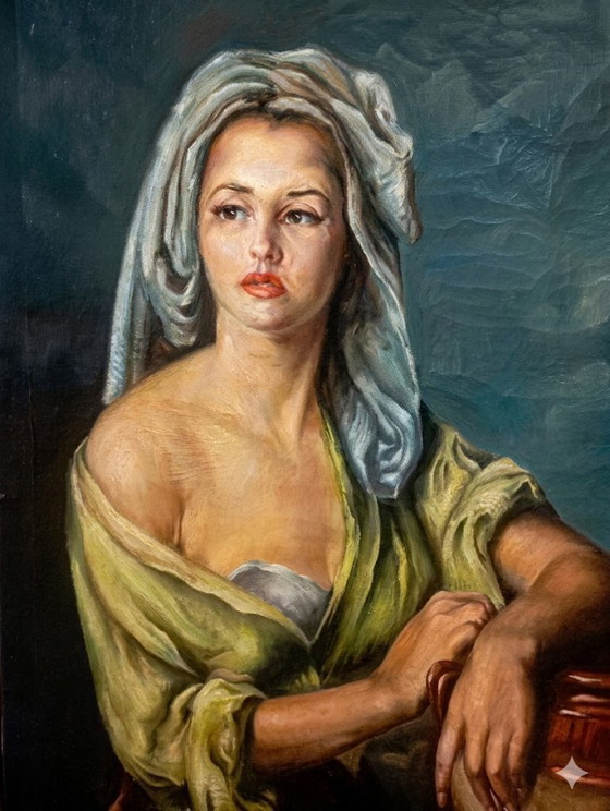 Image 1 of Grandmaster OIL ON CANVAS - "Young Spaniard" (Leo Van Baelen, 117 x 94 cm