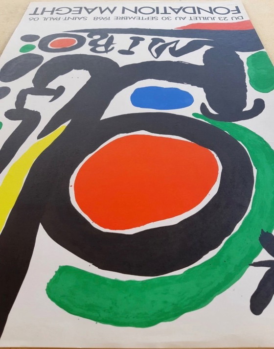 Image 1 of Vintage Mirò tentoonstellingsposter van Galerie Maeght, offset en lithografie, 1968