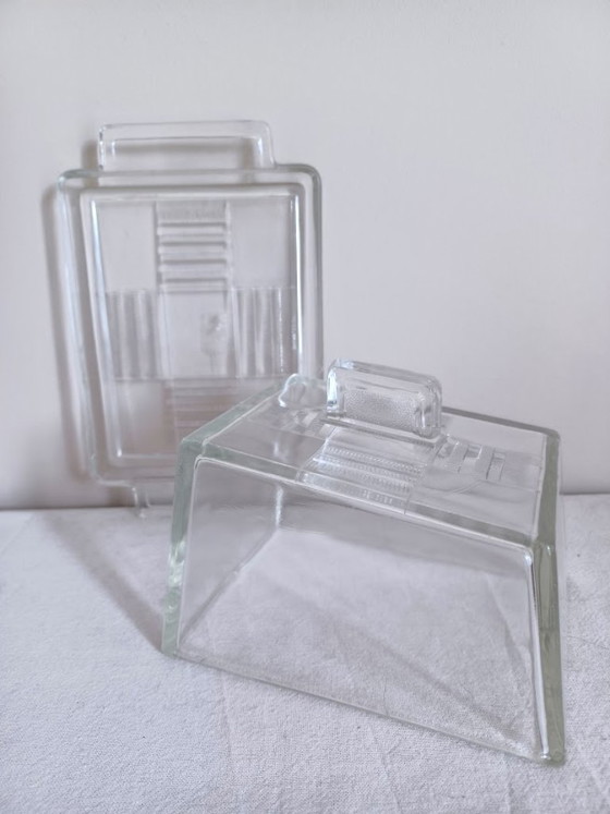 Image 1 of Val Saint Lambert 'Luxval' butter dish - Severina model - Art Deco 1935