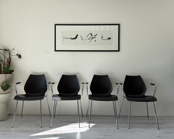 Image 1 of 4x Maui Kartell Zwart met leuning