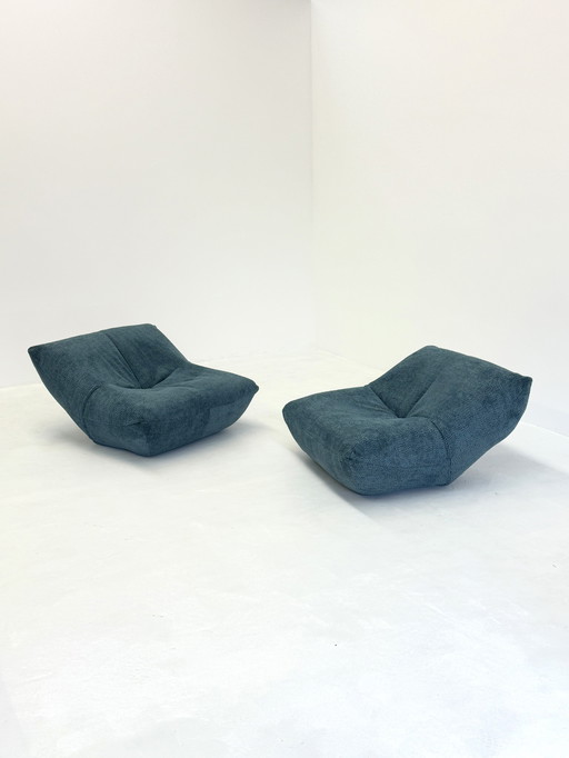 Papillon Lounge Chairs by Guido Maria Rosati for Giovannetti in Blue
