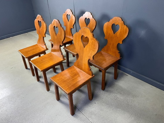 Image 1 of Vintage brutalist heart shaped chairs, 1960s