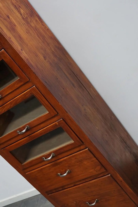 Image 1 of Mobiletto alto da merceria in pino tedesco d'epoca, anni '50