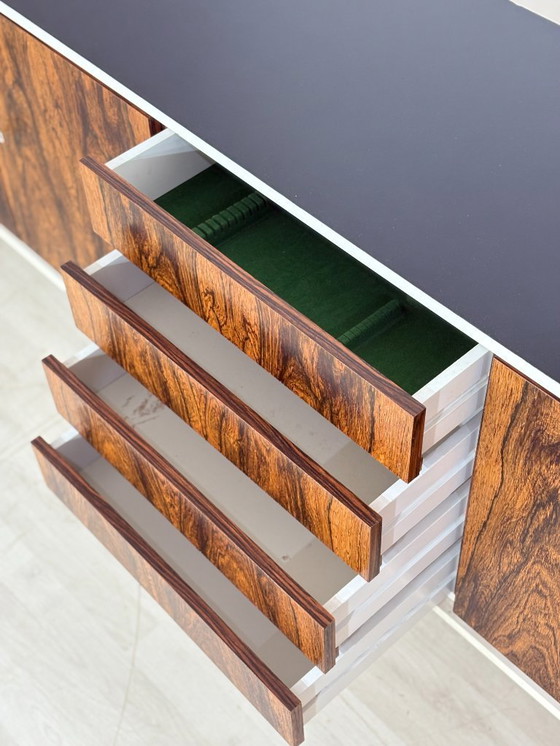 Image 1 of Vintage Palisander Sideboard – Mid Century Kommode – Restauriertes Longboard Unikat