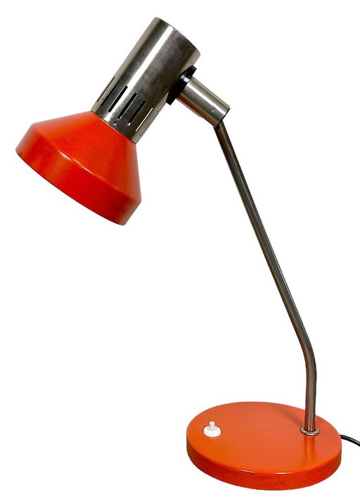 Vintage Orange East German Table Lamp from AKA Leuchten, 1970s