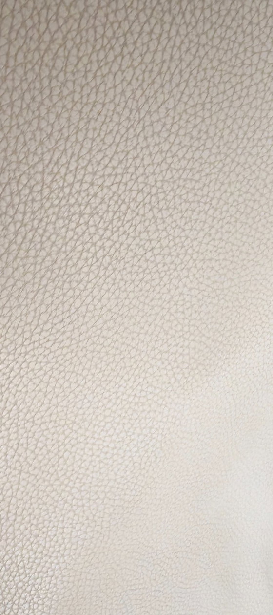 Poltrona Leolux Darius con pouf, pelle bianca, Poltrone, Bianco (foto 4 di 6)