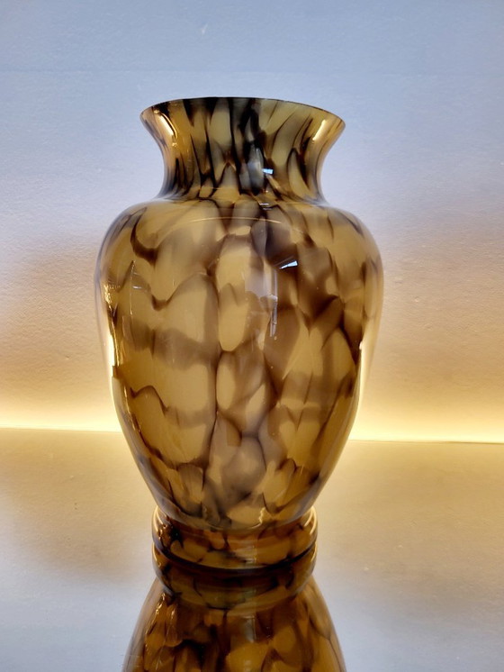 Image 1 of Art Deco opaline glass vase, Verreries de Scailmont, Henri Heemskerk, Belgium