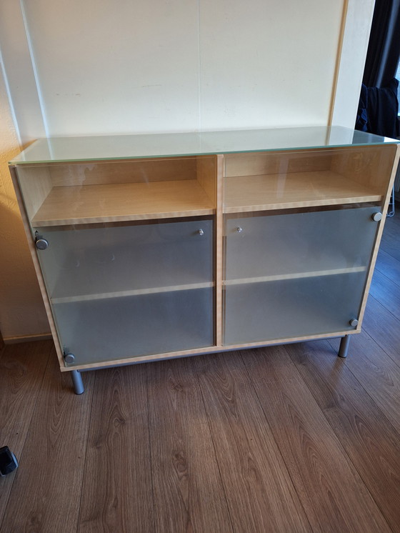 Image 1 of Cassettiera/armadietto vintage IKEA in vetro e legno