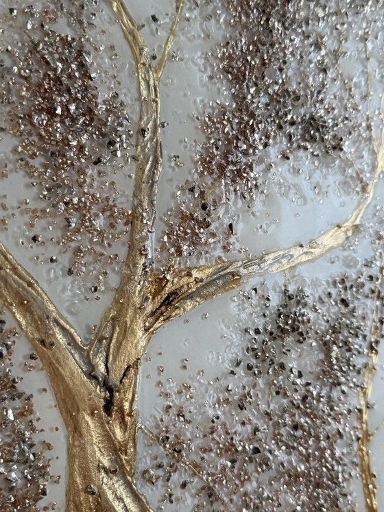 Image 1 of Wandpaneel „Goldener Baum“