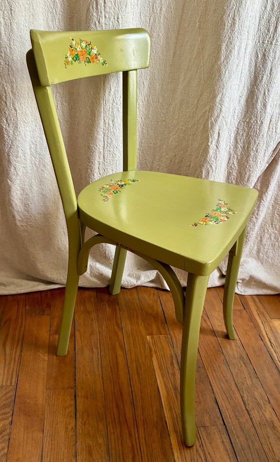 Vintage Baumann Bistro Stoel Opgeknapt – Eetkamerstoelen, Wood (photo 8 of 10)