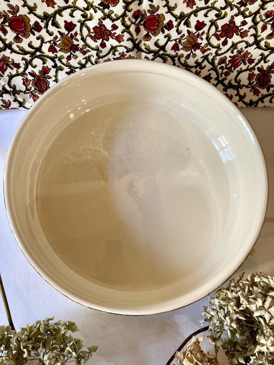 Image 1 of Sarreguemines earthenware washbasin and jug