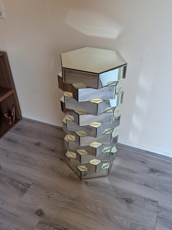 Image 1 of Large mirror column mirror pillar hexagon column pillar