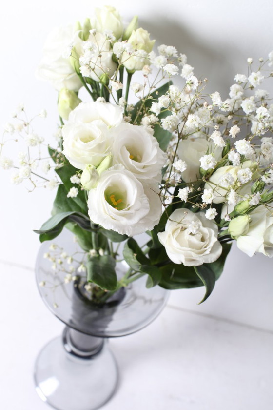 Image 1 of Vintage tweekleurige glazen vaas uit het midden van de 20e eeuw, Portugal, jaren 70.