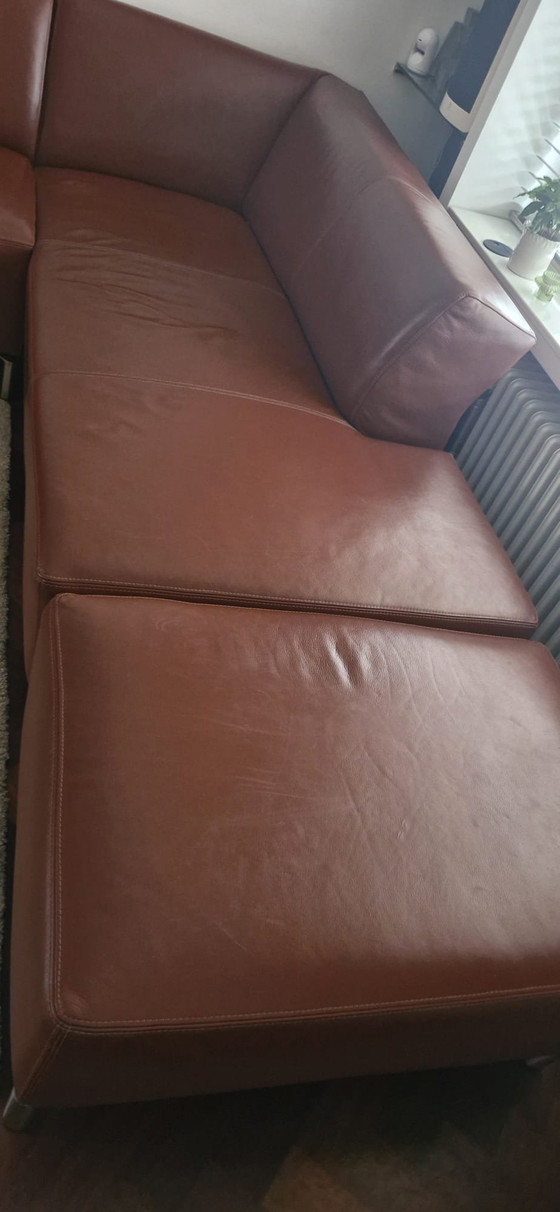 Image 1 of Canapé d'angle en cuir Brent