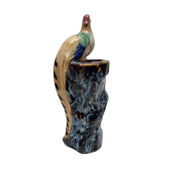 Image 1 of Vintage Shiwan vase with pheasant